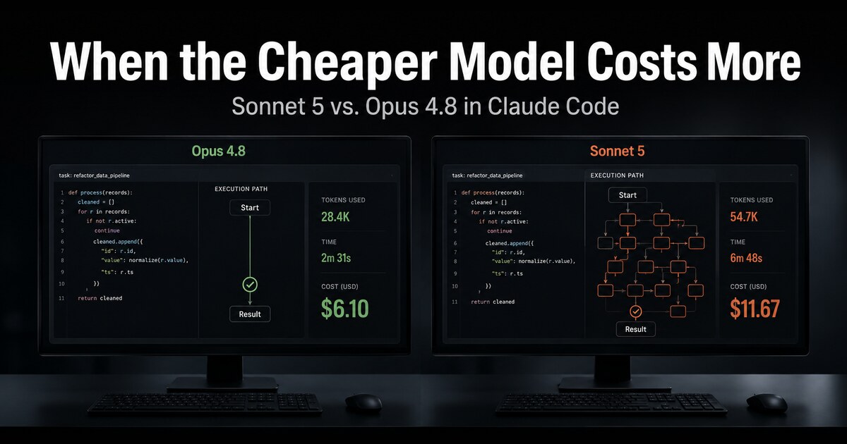 Sonnet 5 vs. Opus 4.8: When the Cheaper Model Costs More
