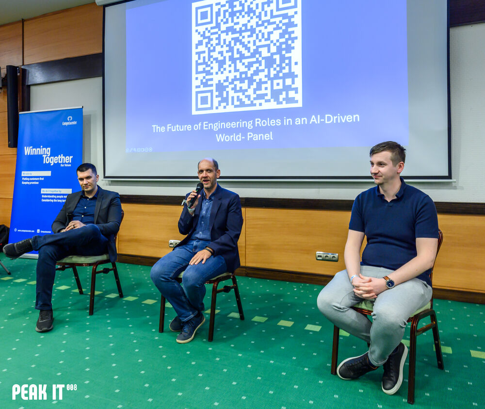 Dan Patrascu-Baba on a conference panel